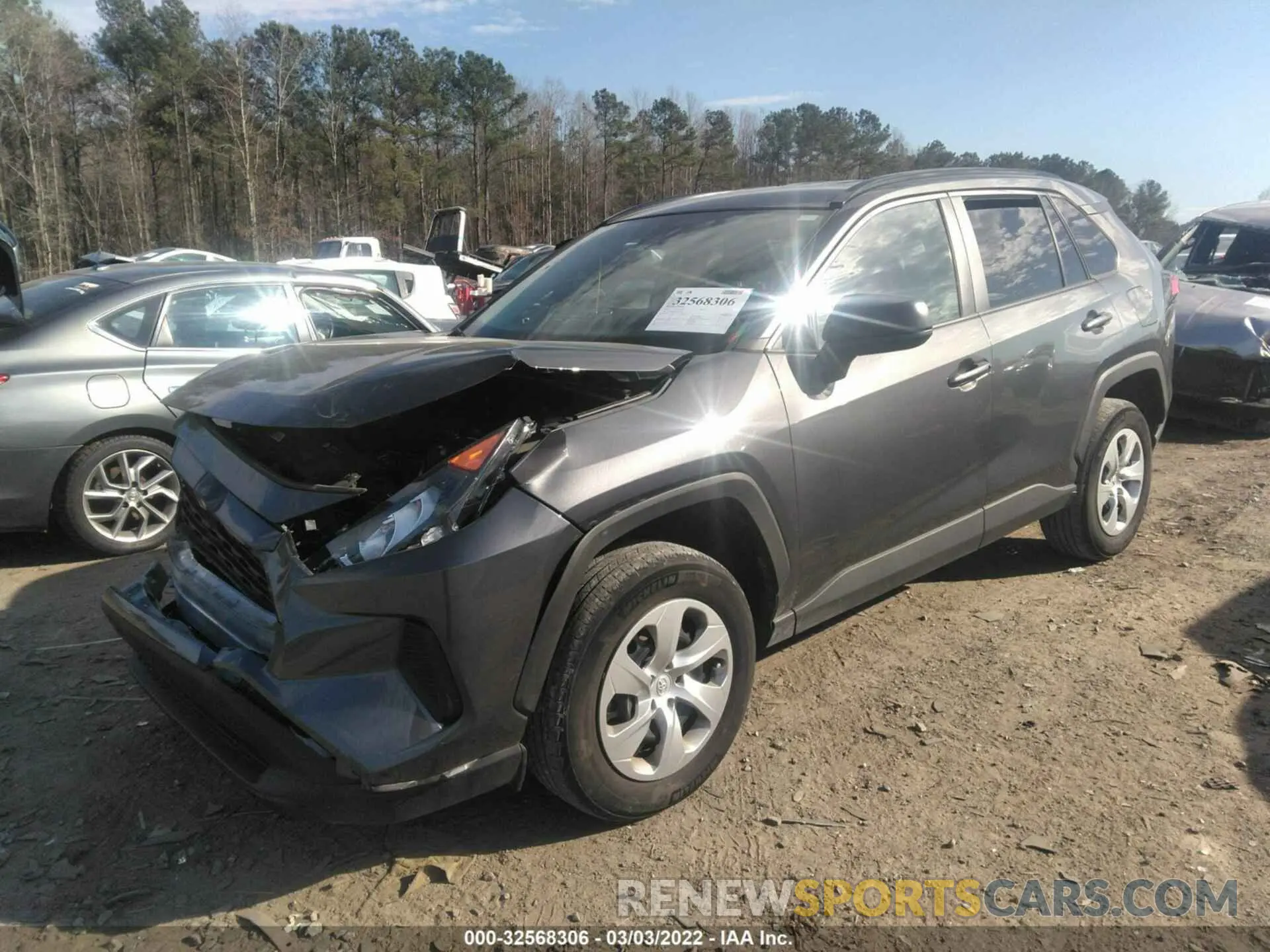 2 fotografías del automóvil dañado 2T3H1RFV0LW058553 TOYOTA RAV4 2020