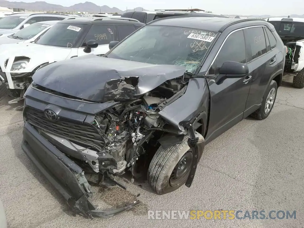 2 fotografías del automóvil dañado 2T3H1RFV4LC082744 TOYOTA RAV4 2020