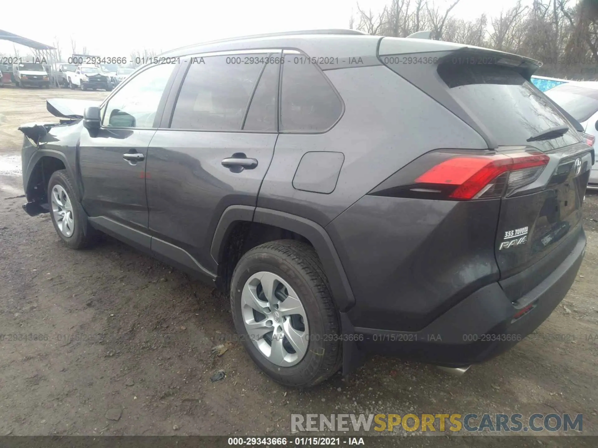 3 fotografías del automóvil dañado 2T3H1RFV5LW096554 TOYOTA RAV4 2020