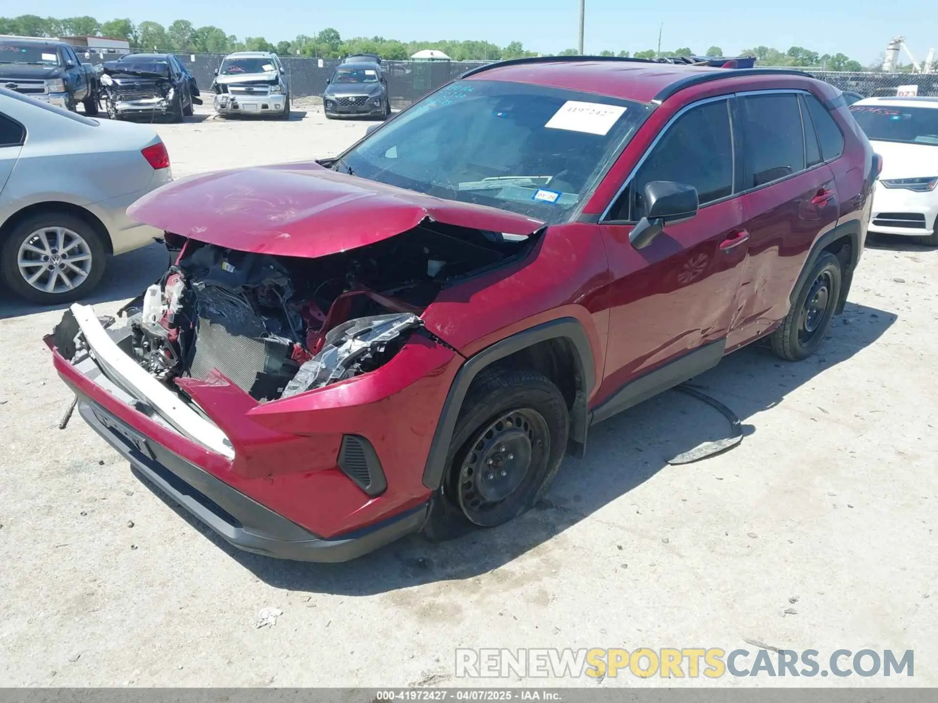 2 fotografías del automóvil dañado 2T3H1RFV6LW088365 TOYOTA RAV4 2020