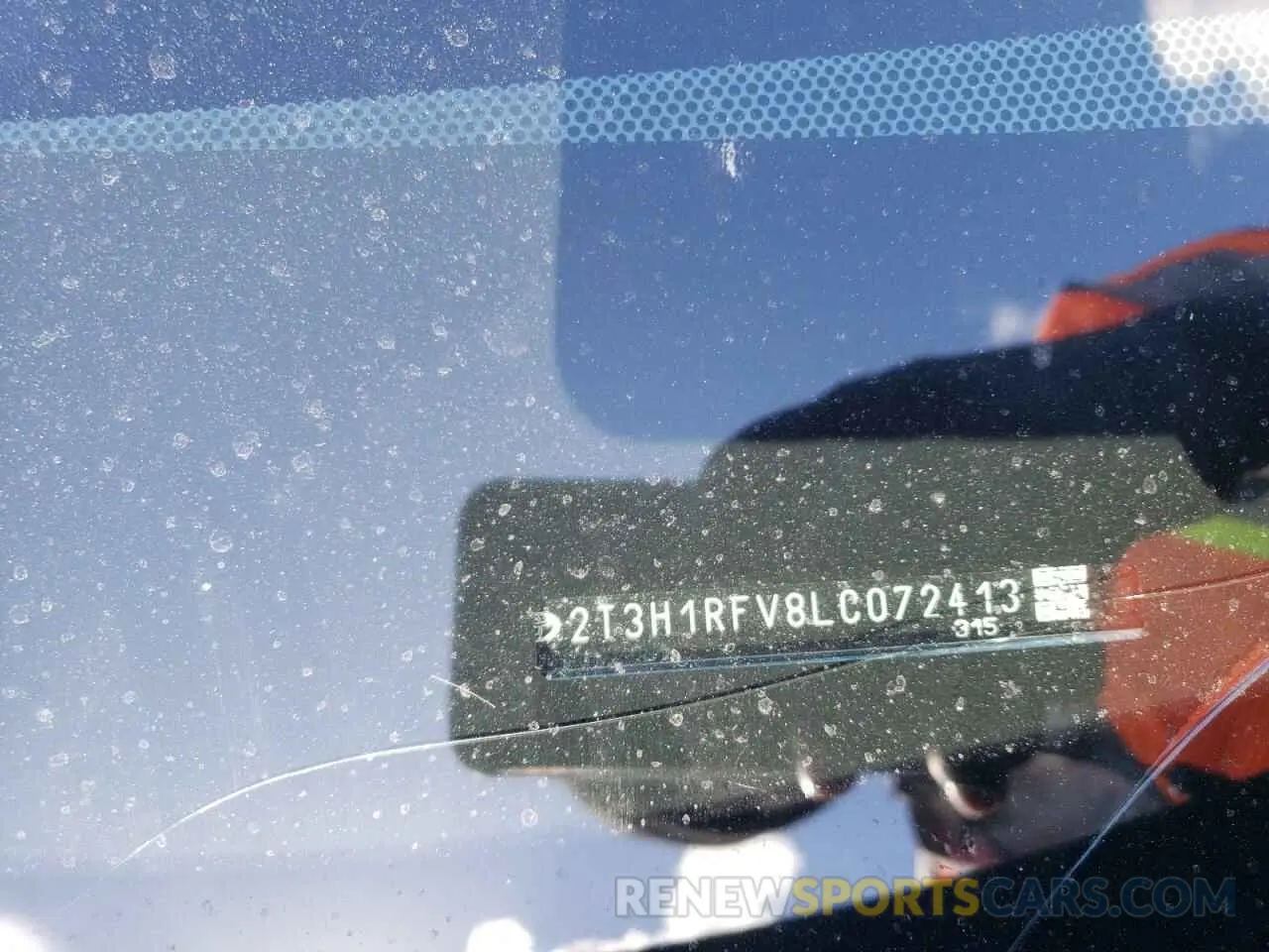 10 fotografías del automóvil dañado 2T3H1RFV8LC072413 TOYOTA RAV4 2020