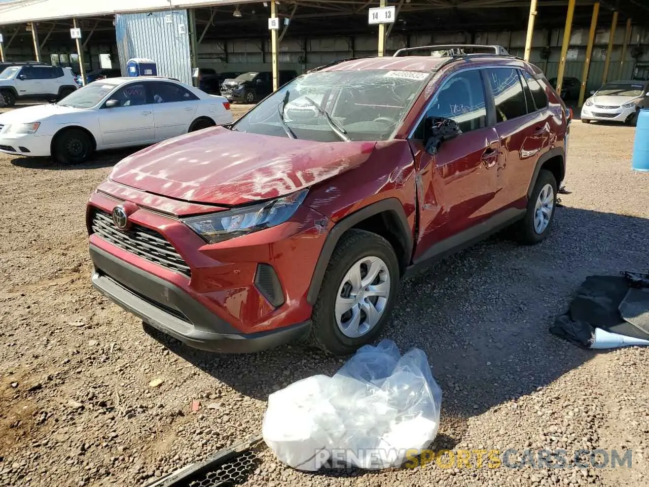 2 fotografías del automóvil dañado 2T3H1RFV9LC083467 TOYOTA RAV4 2020