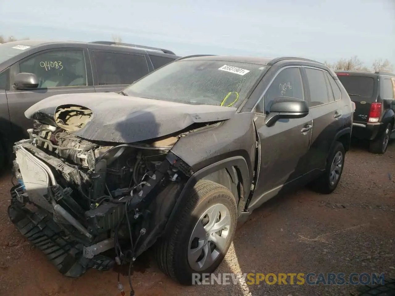 2 fotografías del automóvil dañado 2T3H1RFVXLC035976 TOYOTA RAV4 2020