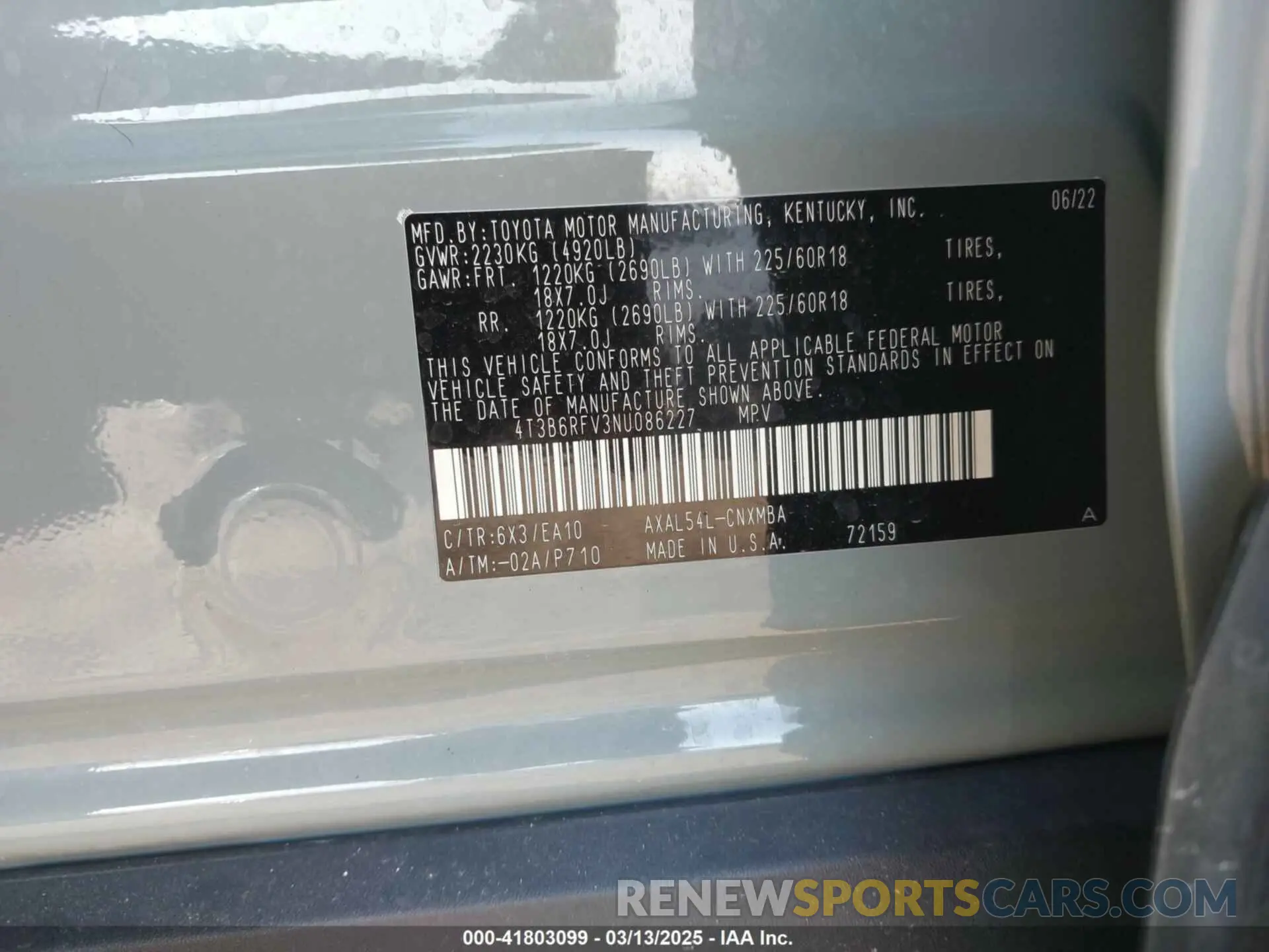 9 fotografías del automóvil dañado 2T3J1RFV4LC087766 TOYOTA RAV4 2020