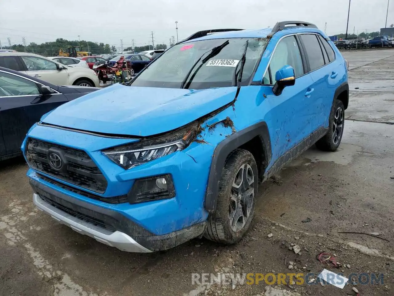 2 fotografías del automóvil dañado 2T3J1RFVXLC096519 TOYOTA RAV4 2020