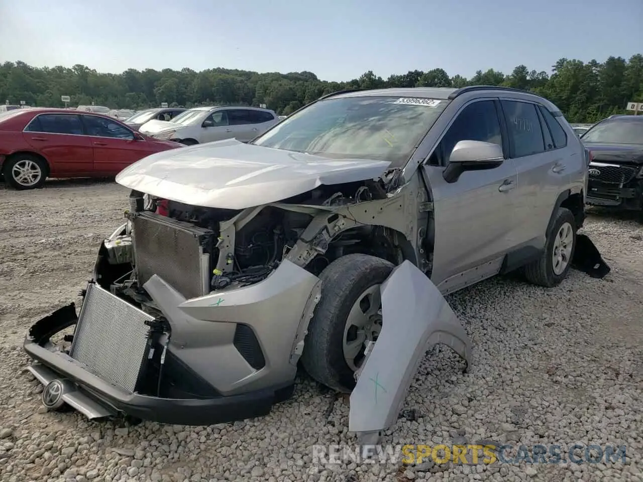 2 fotografías del automóvil dañado 2T3K1RFV3LW059444 TOYOTA RAV4 2020