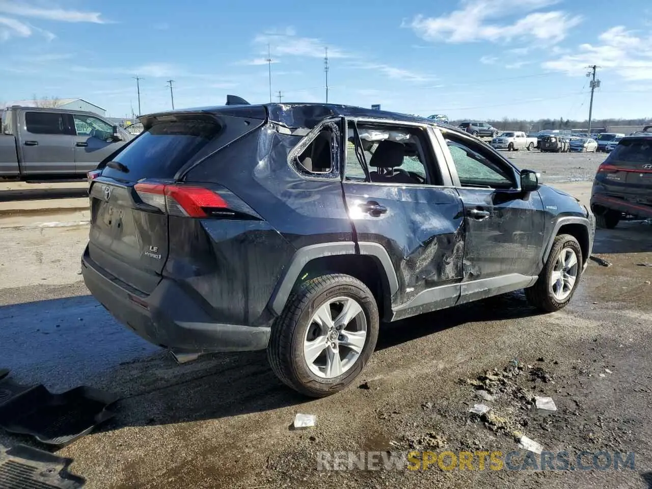 3 fotografías del automóvil dañado 2T3L6RFV7LW001990 TOYOTA RAV4 2020