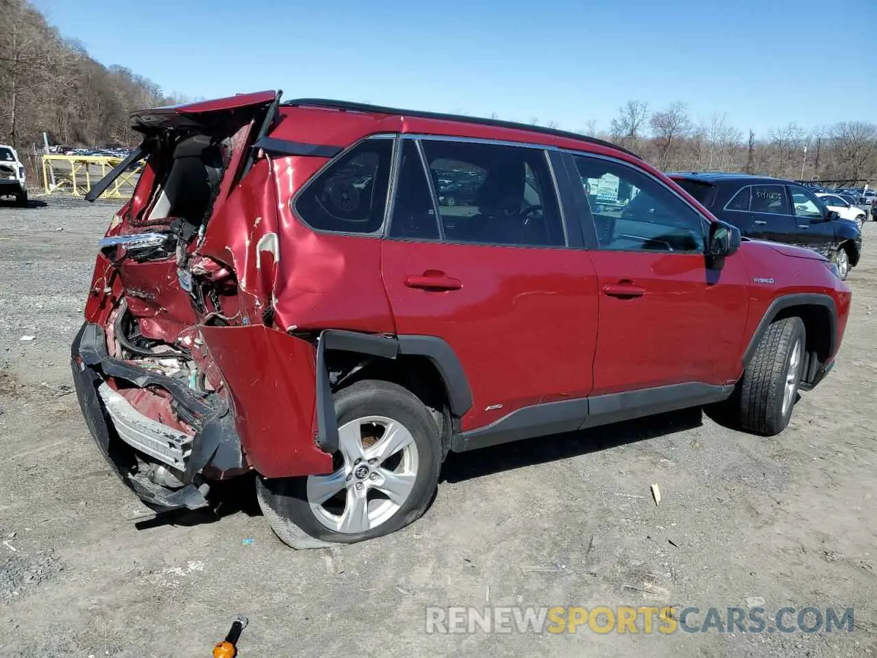 3 fotografías del automóvil dañado 2T3LWRFV5LW091673 TOYOTA RAV4 2020