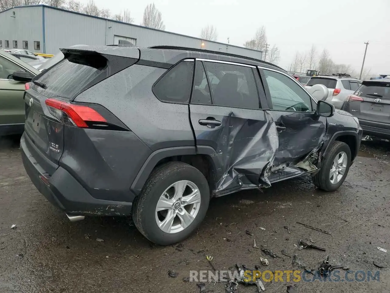 3 fotografías del automóvil dañado 2T3RWRFV1LW075349 TOYOTA RAV4 2020