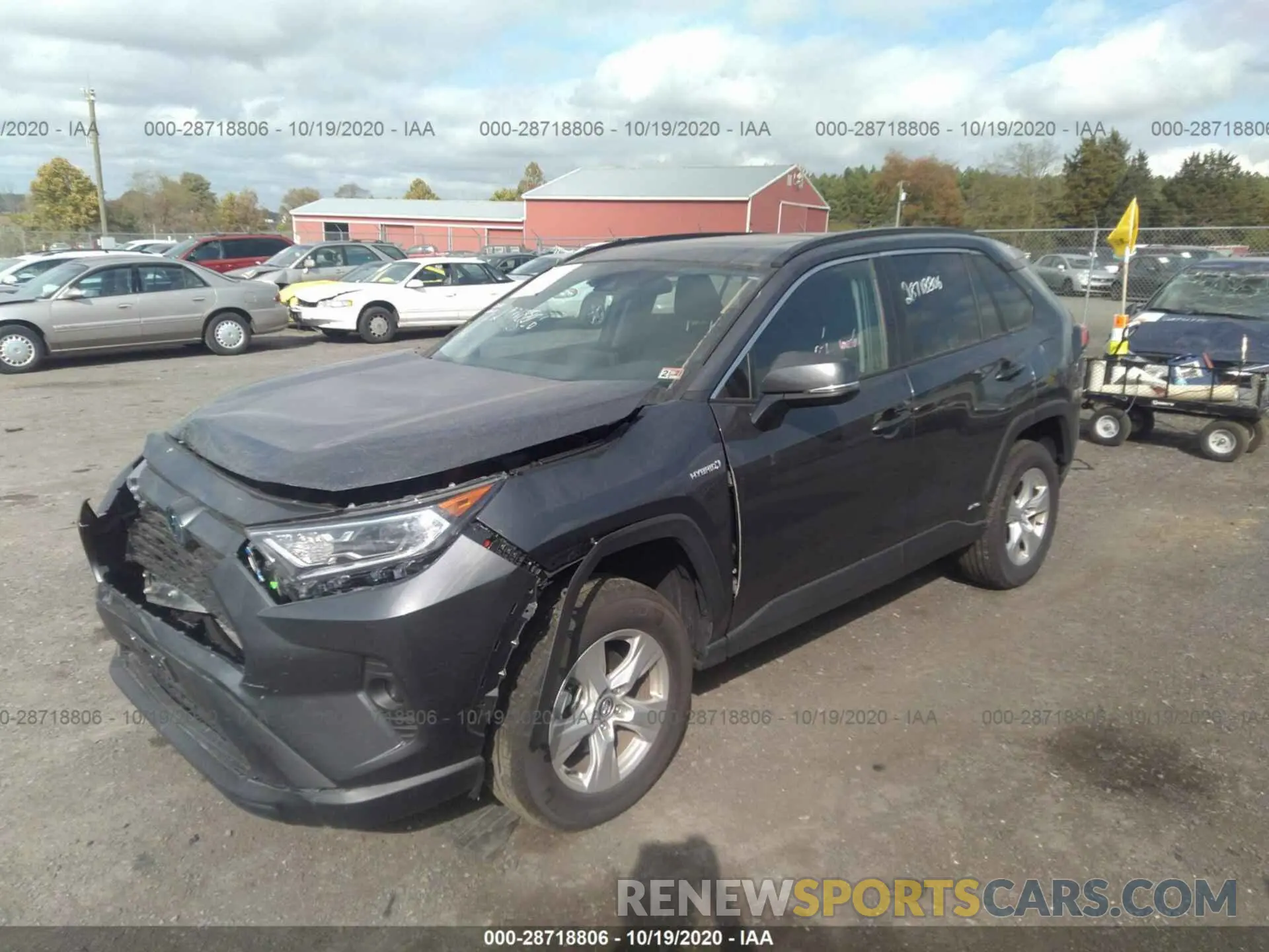 2 fotografías del automóvil dañado 2T3RWRFVXLW073650 TOYOTA RAV4 2020