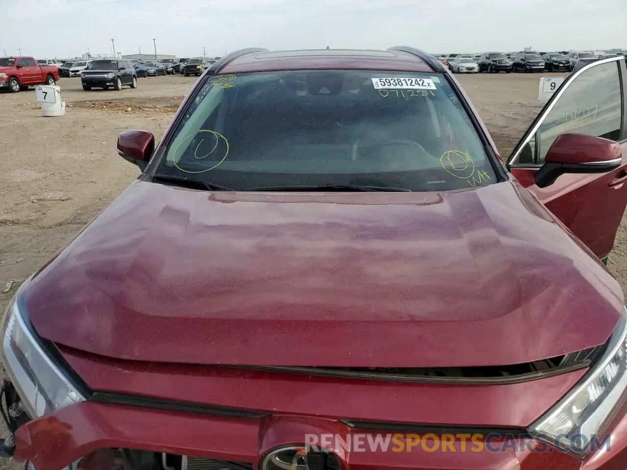 7 fotografías del automóvil dañado 2T3W1RFV8LW071221 TOYOTA RAV4 2020