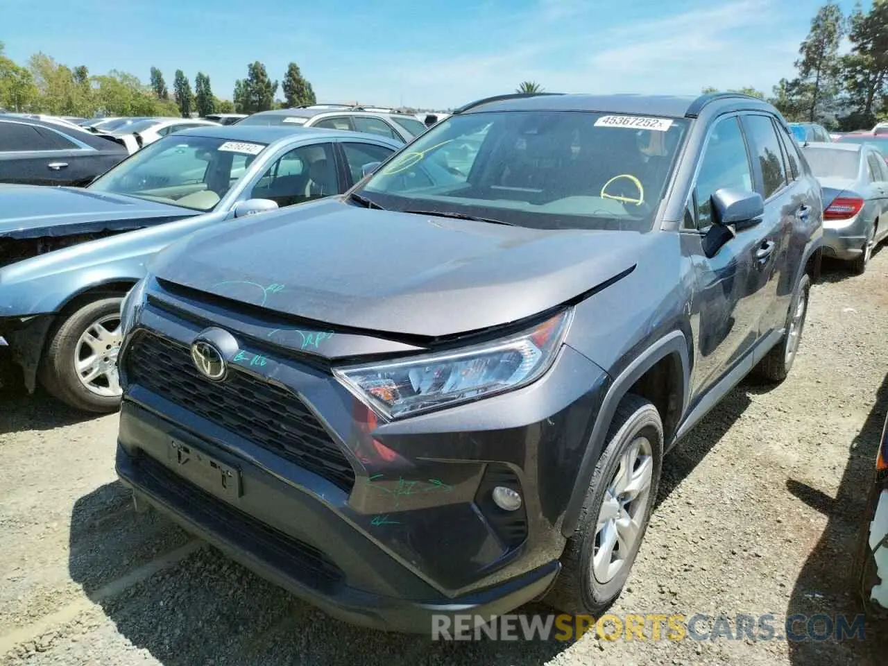 2 fotografías del automóvil dañado 2T3W1RFV8LW081098 TOYOTA RAV4 2020