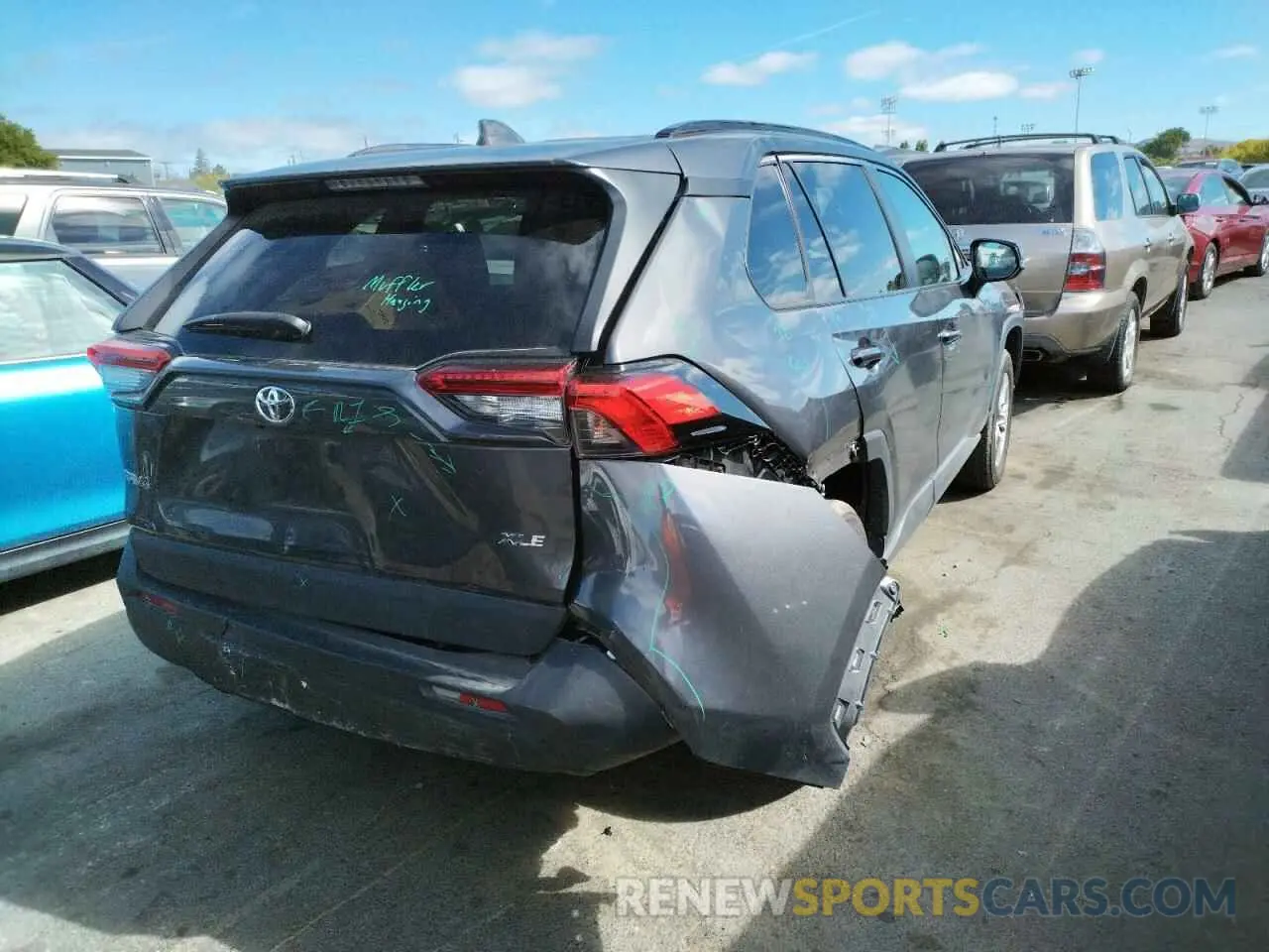 4 fotografías del automóvil dañado 2T3W1RFV8LW081098 TOYOTA RAV4 2020