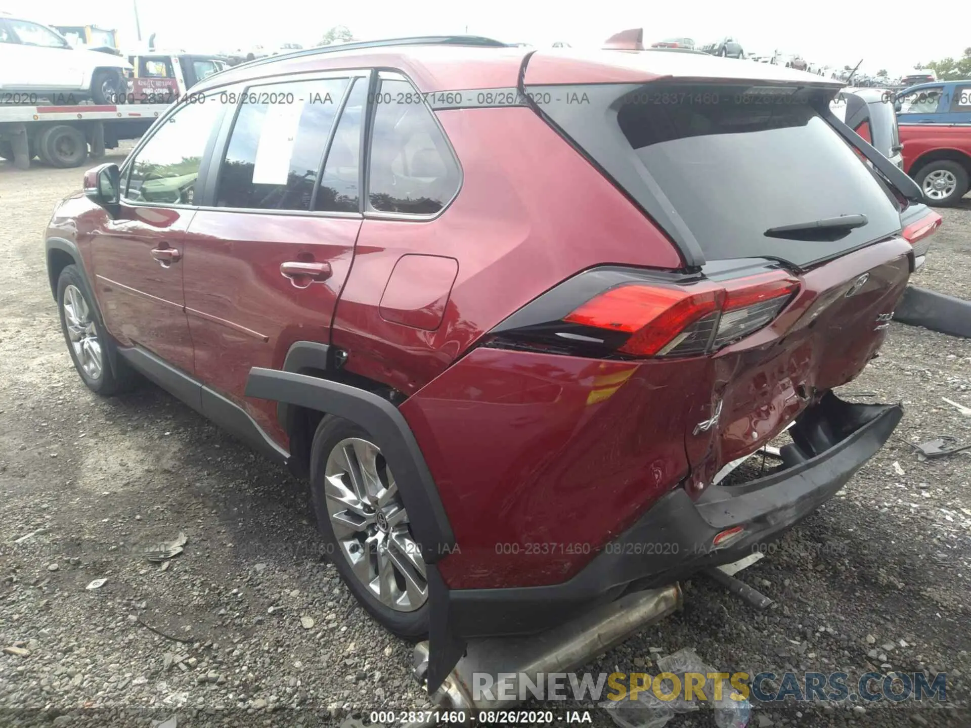 3 fotografías del automóvil dañado JTMA1RFV5LD059342 TOYOTA RAV4 2020