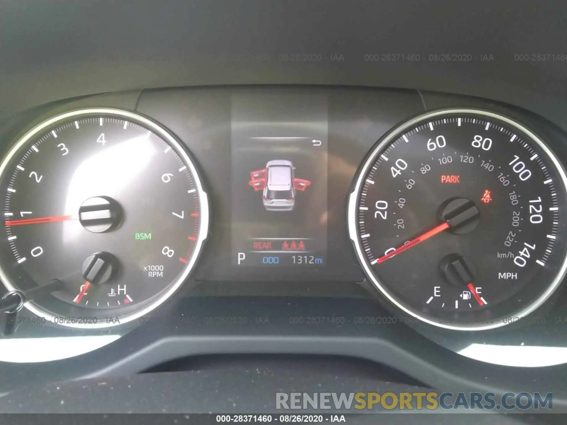 7 fotografías del automóvil dañado JTMA1RFV5LD059342 TOYOTA RAV4 2020