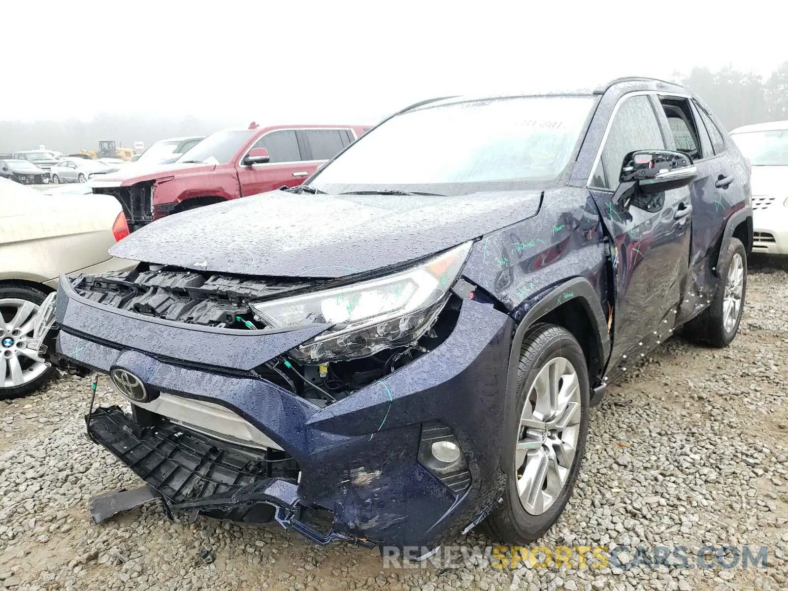 2 fotografías del automóvil dañado JTMC1RFV4LJ021854 TOYOTA RAV4 2020