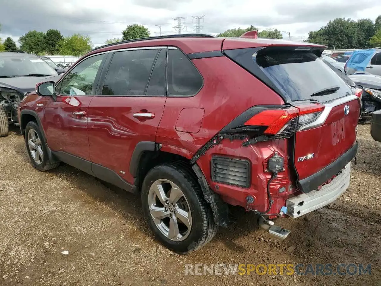 2 fotografías del automóvil dañado JTMDWRFV1LD539750 TOYOTA RAV4 2020