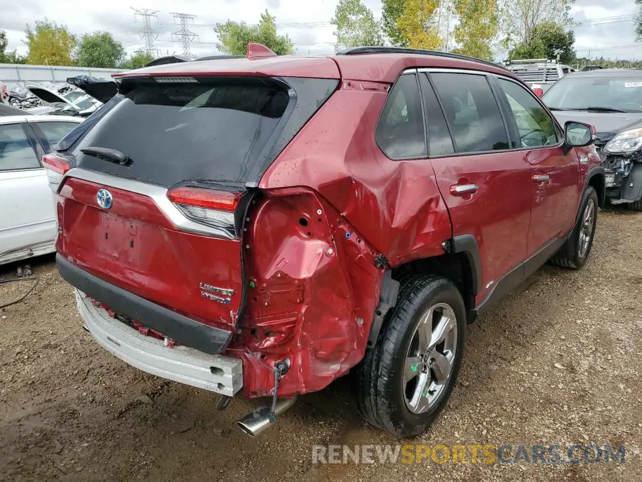 3 fotografías del automóvil dañado JTMDWRFV1LD539750 TOYOTA RAV4 2020