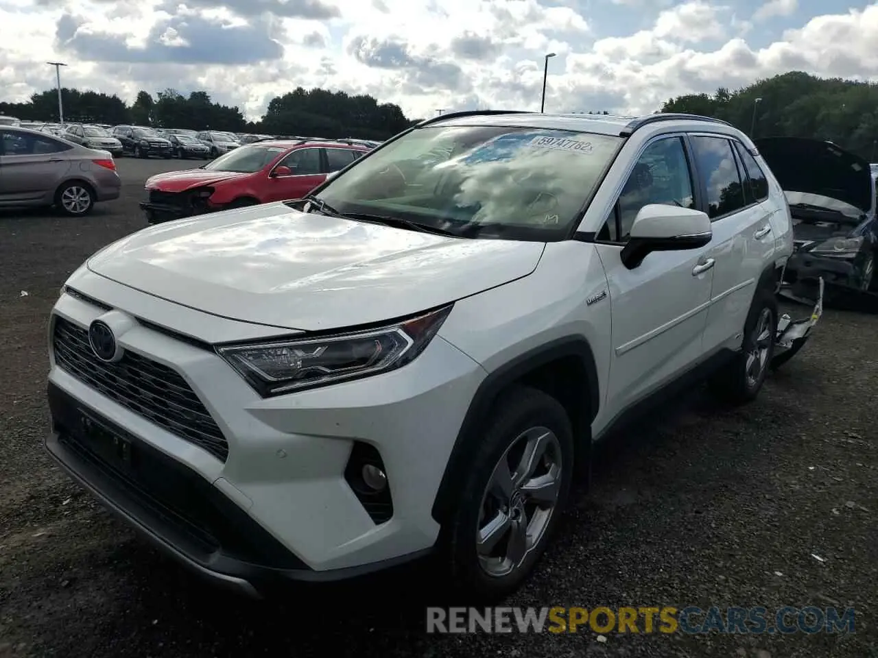 2 fotografías del automóvil dañado JTMDWRFV3LD063694 TOYOTA RAV4 2020