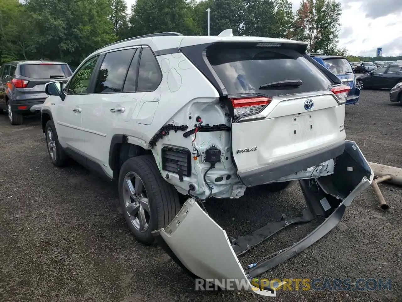 3 fotografías del automóvil dañado JTMDWRFV3LD063694 TOYOTA RAV4 2020
