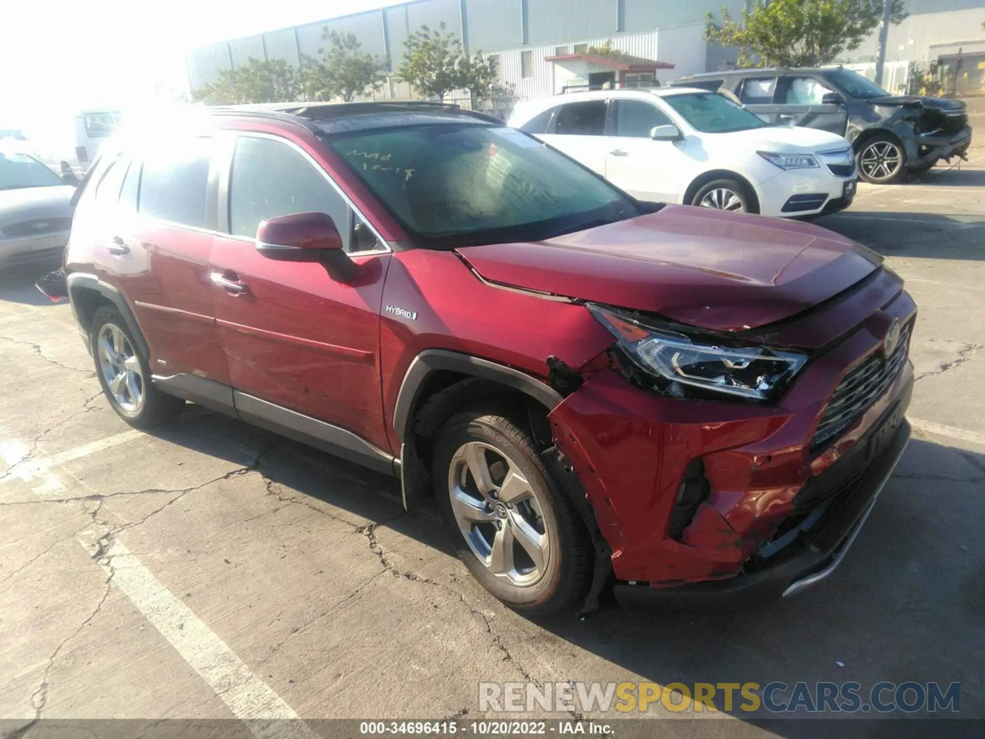 1 fotografías del automóvil dañado JTMDWRFV9LD534313 TOYOTA RAV4 2020