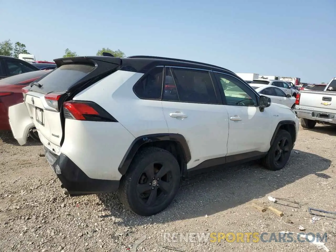 3 fotografías del automóvil dañado JTME6RFV0LD500698 TOYOTA RAV4 2020