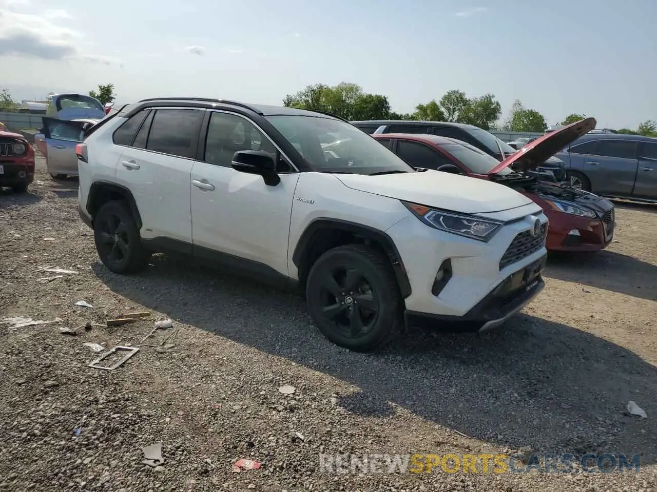 4 fotografías del automóvil dañado JTME6RFV0LD500698 TOYOTA RAV4 2020