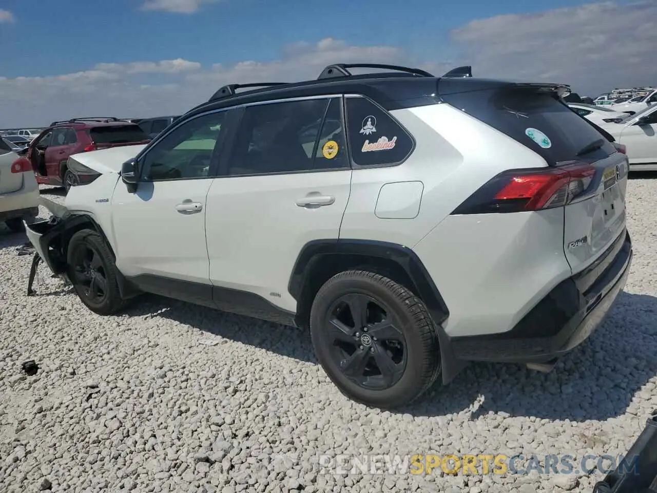 2 fotografías del automóvil dañado JTMEWRFV3LD532660 TOYOTA RAV4 2020