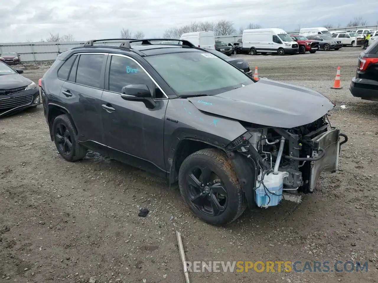 4 fotografías del automóvil dañado JTMEWRFV4LJ041144 TOYOTA RAV4 2020
