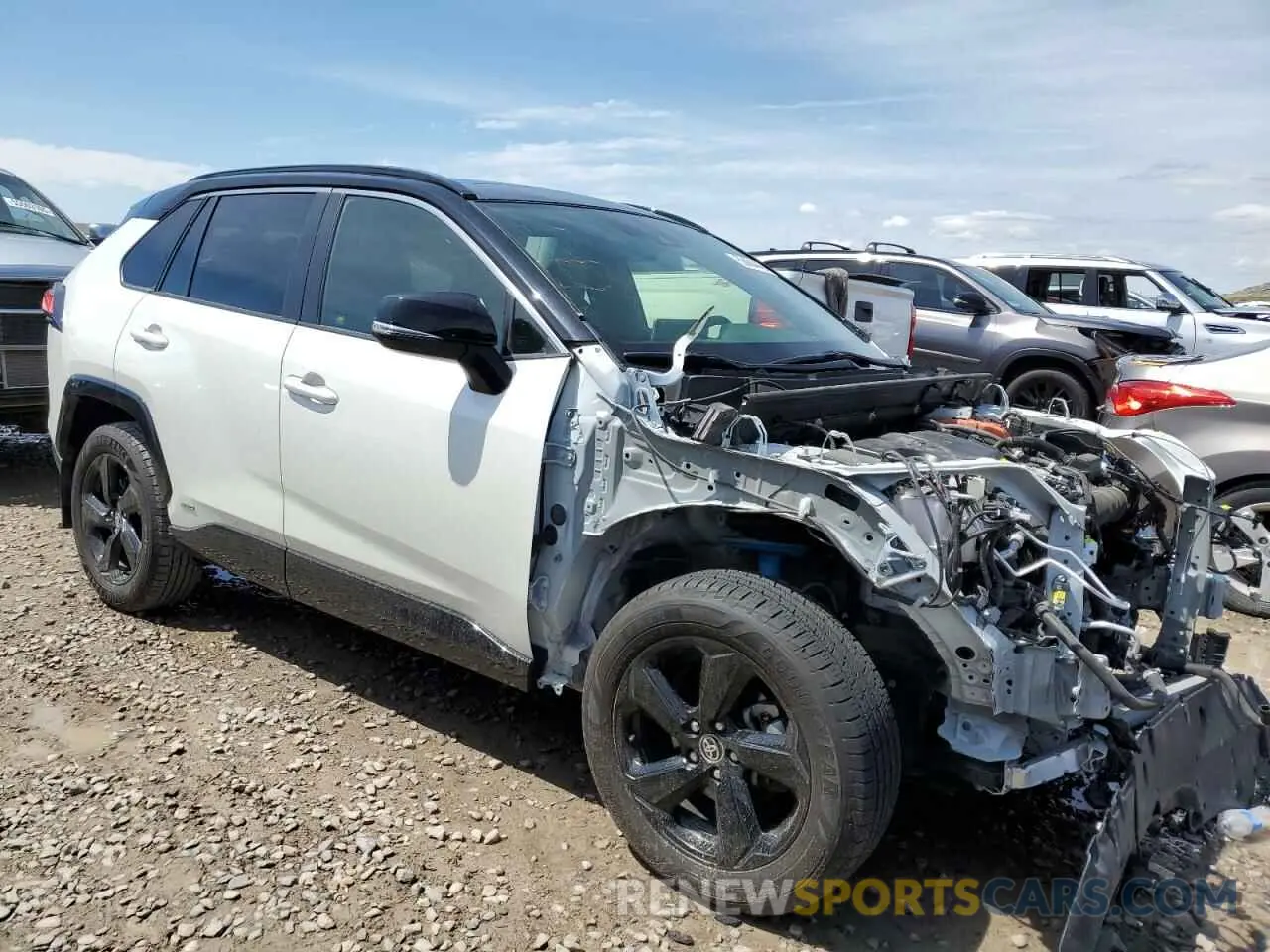 4 fotografías del automóvil dañado JTMEWRFV8LJ035525 TOYOTA RAV4 2020