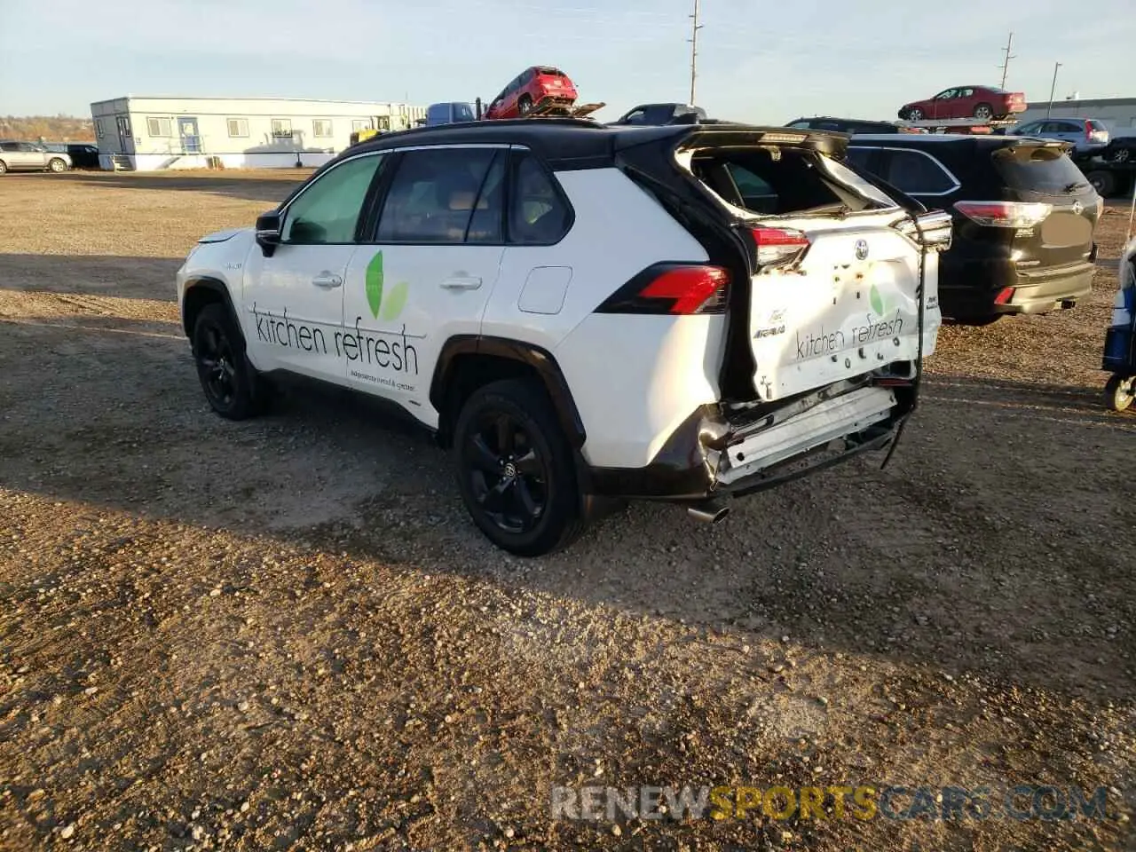 3 fotografías del automóvil dañado JTMEWRFV9LJ043147 TOYOTA RAV4 2020