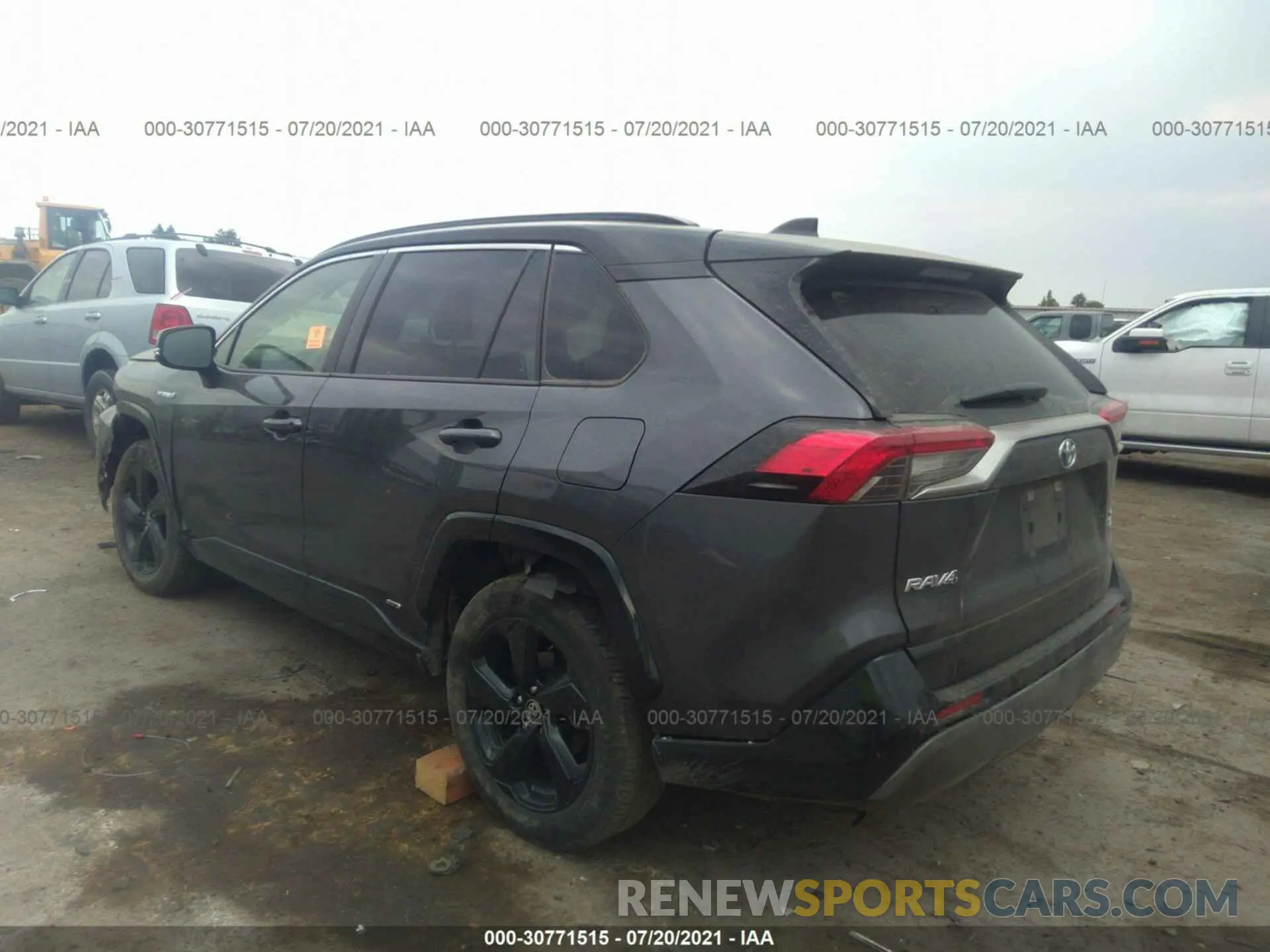 3 fotografías del automóvil dañado JTMEWRFVXLD545311 TOYOTA RAV4 2020