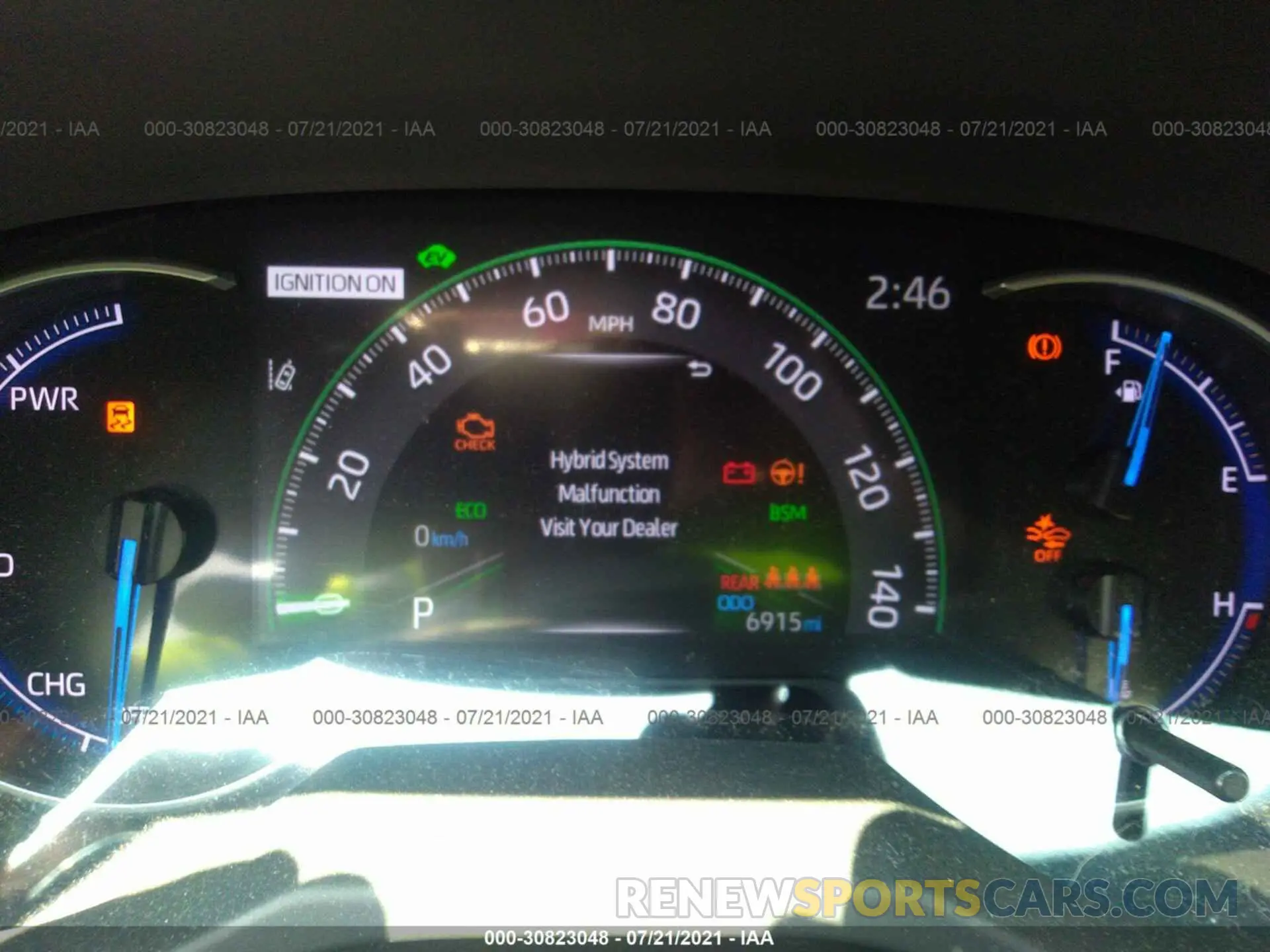7 fotografías del automóvil dañado JTMEWRFVXLJ032304 TOYOTA RAV4 2020