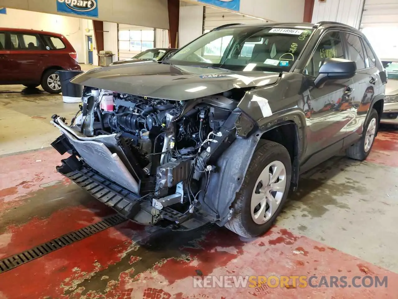 2 fotografías del automóvil dañado JTMF1RFV7LD056464 TOYOTA RAV4 2020