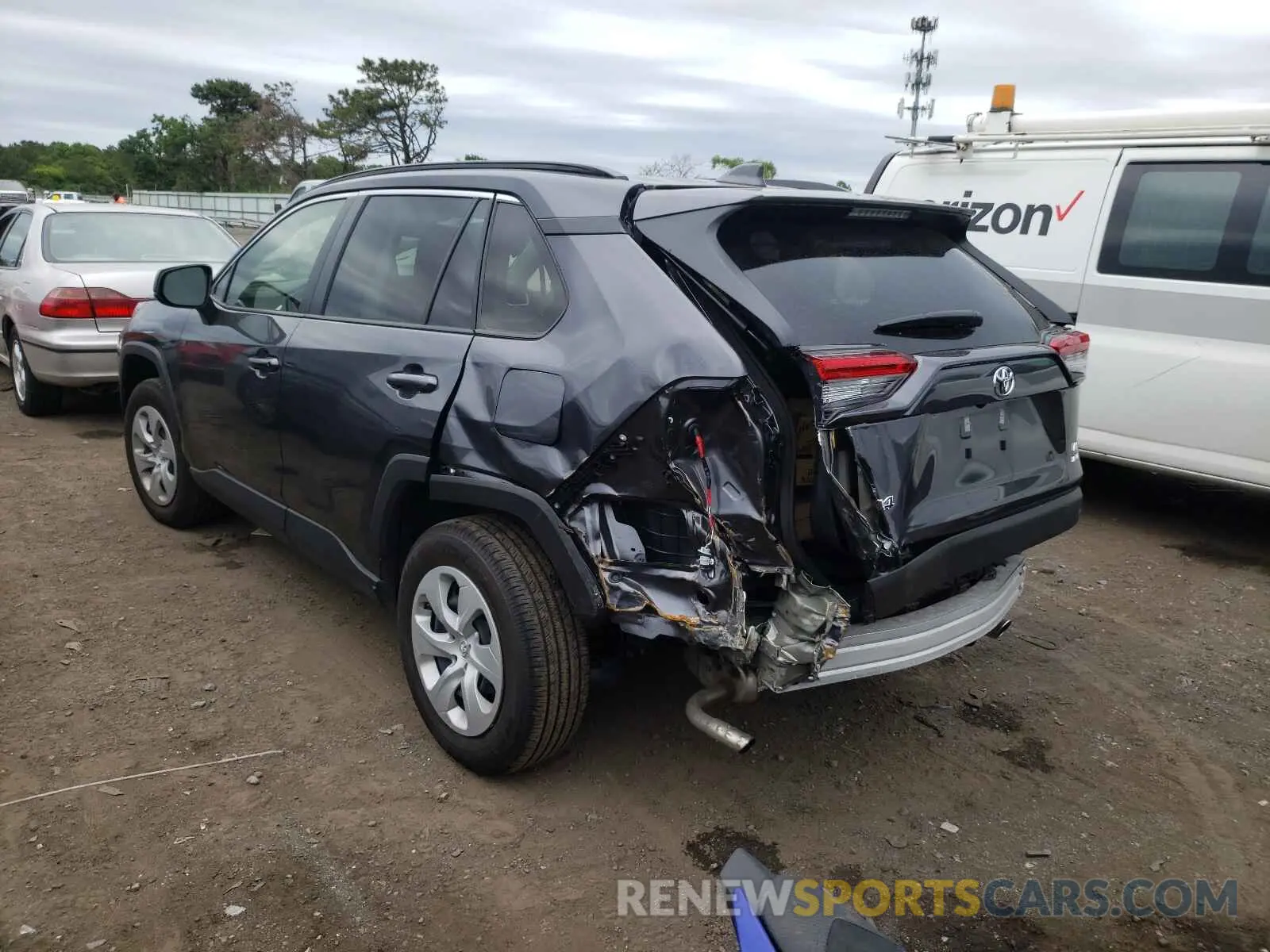 3 fotografías del automóvil dañado JTMF1RFV8LD531104 TOYOTA RAV4 2020