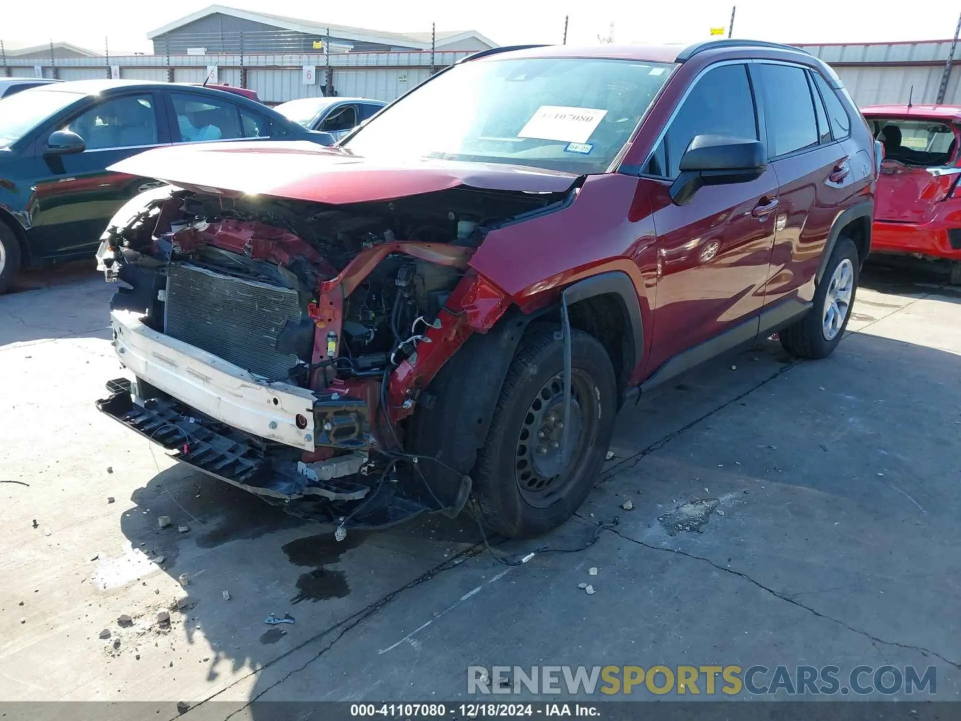 2 fotografías del automóvil dañado JTMH1RFV5LD044631 TOYOTA RAV4 2020