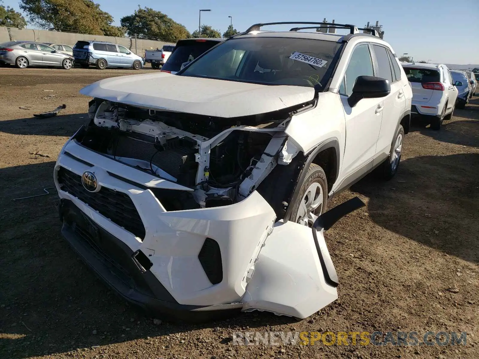 2 fotografías del automóvil dañado JTMH1RFV7LD049930 TOYOTA RAV4 2020