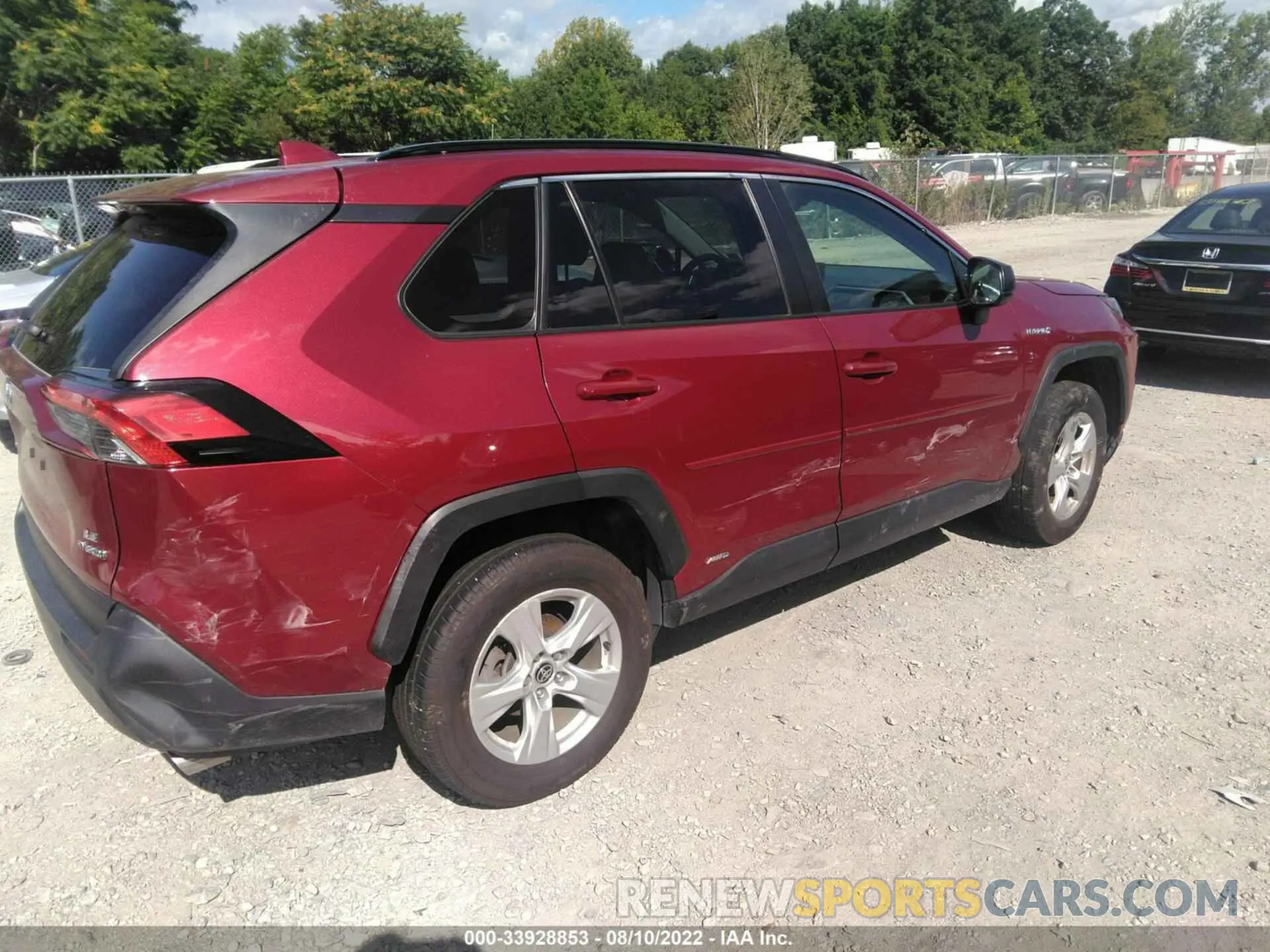 4 fotografías del automóvil dañado JTMLWRFV9LD054333 TOYOTA RAV4 2020