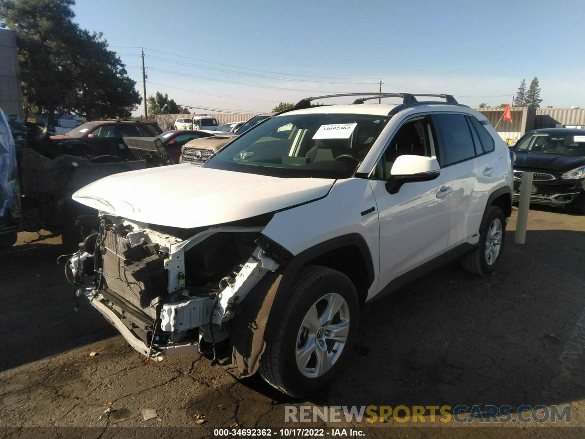 2 fotografías del automóvil dañado JTMMWRFVXLD046102 TOYOTA RAV4 2020