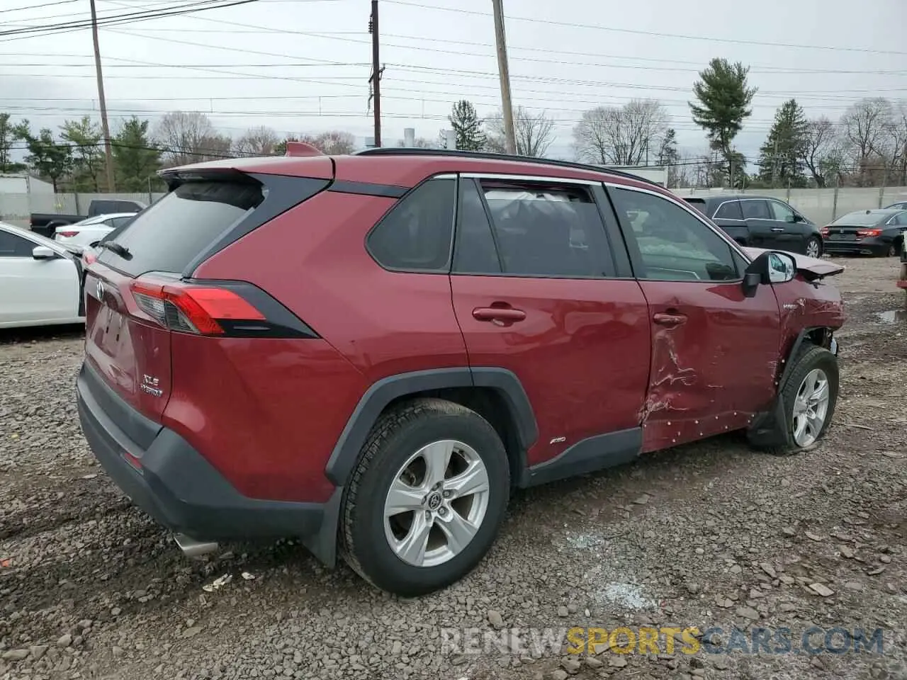 3 fotografías del automóvil dañado JTMRWRFV1LD057740 TOYOTA RAV4 2020