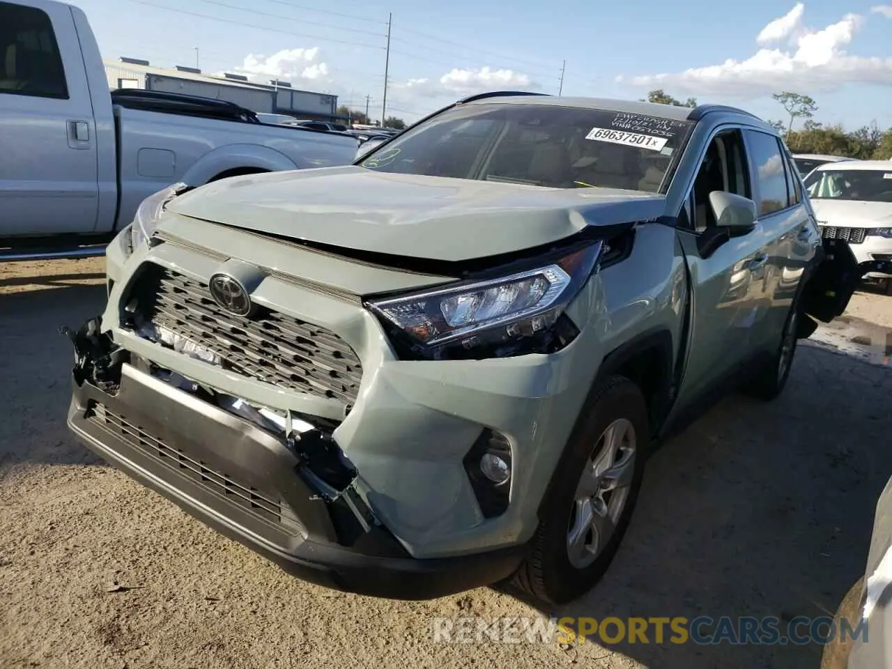2 fotografías del automóvil dañado JTMW1RFV0LD057035 TOYOTA RAV4 2020