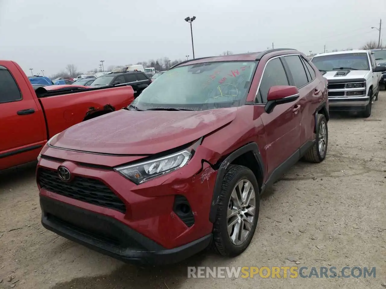 2 fotografías del automóvil dañado 2T3A1RFV4MW151904 TOYOTA RAV4 2021