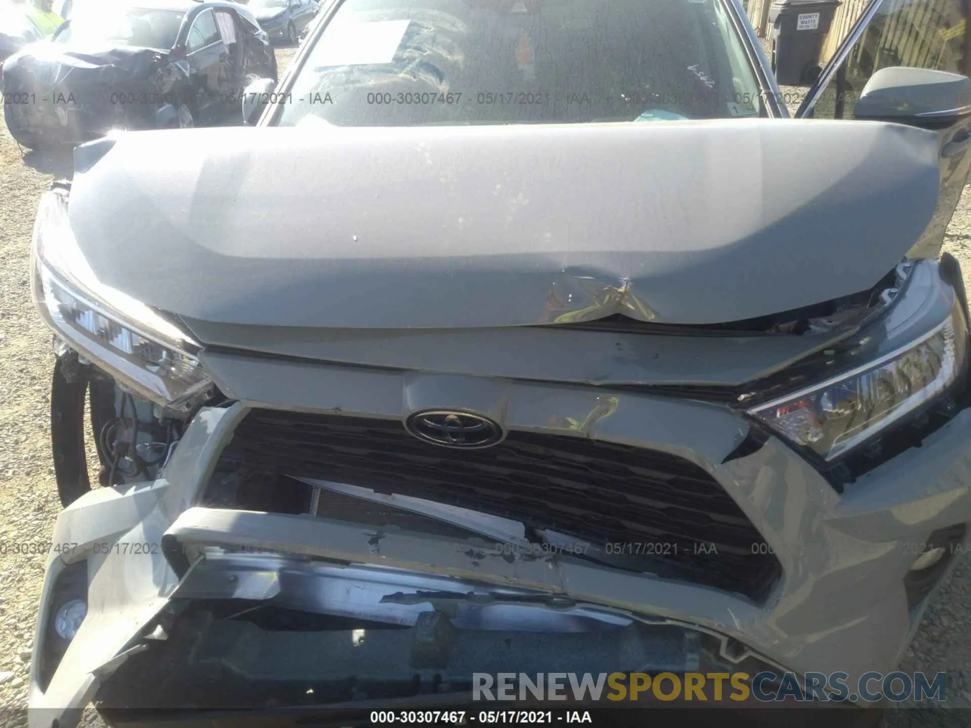 10 fotografías del automóvil dañado 2T3A1RFV7MW173136 TOYOTA RAV4 2021