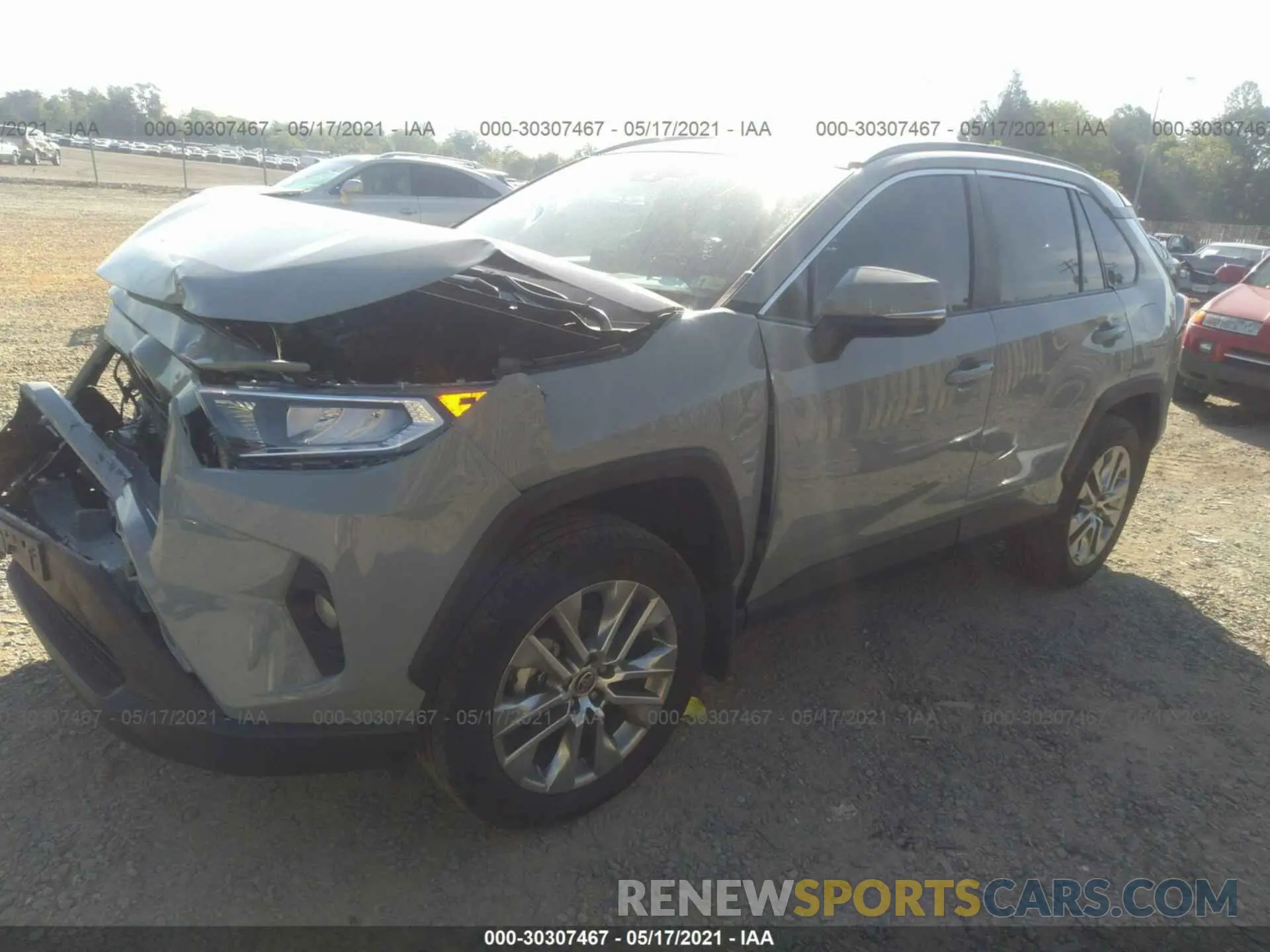 2 fotografías del automóvil dañado 2T3A1RFV7MW173136 TOYOTA RAV4 2021