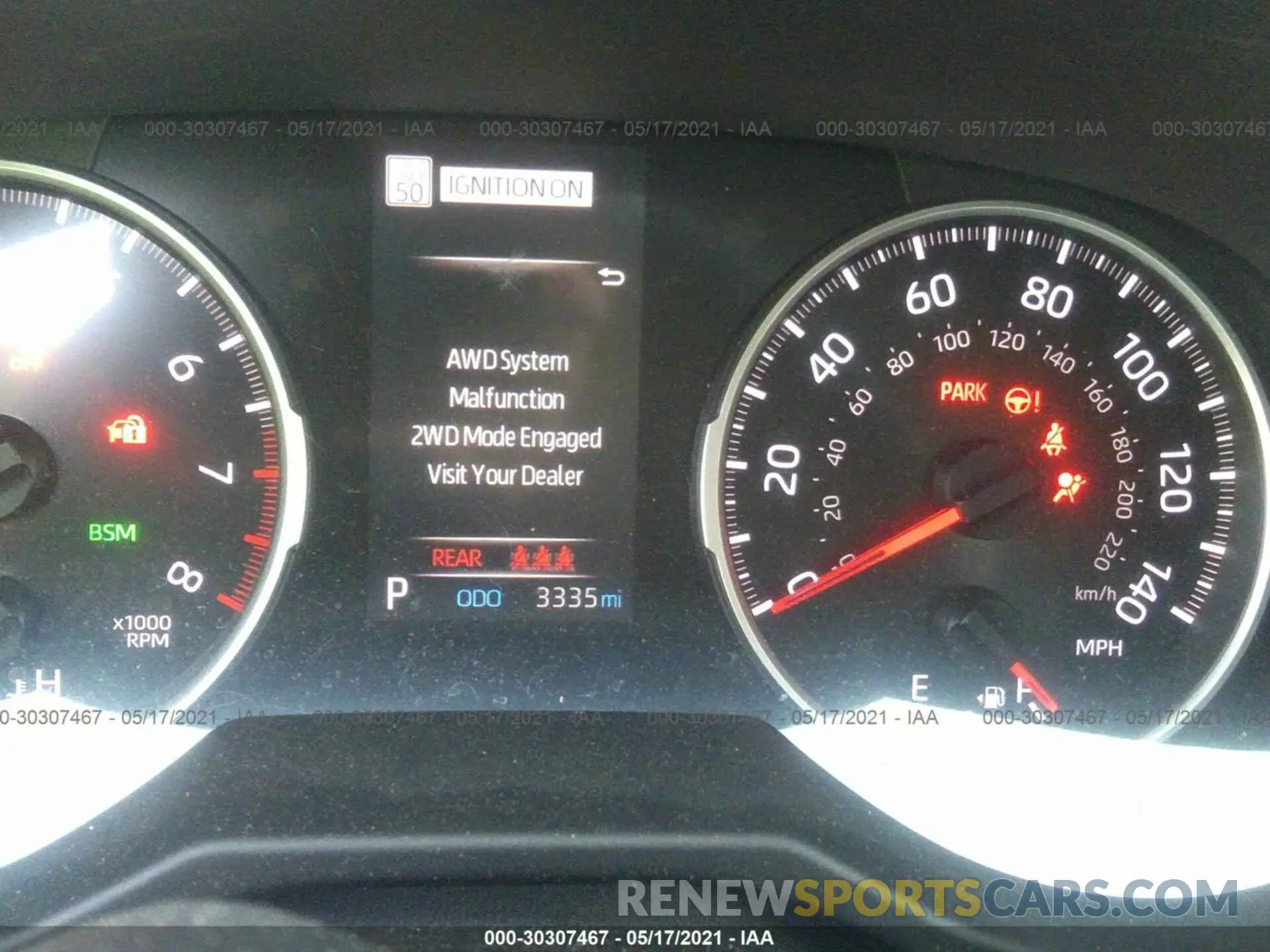 7 fotografías del automóvil dañado 2T3A1RFV7MW173136 TOYOTA RAV4 2021