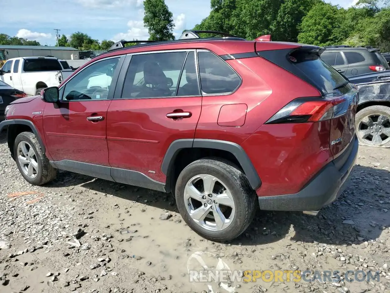 2 fotografías del automóvil dañado 2T3D6RFV7MW012784 TOYOTA RAV4 2021