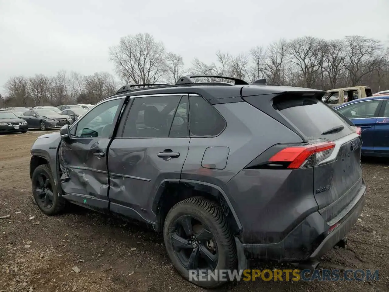 2 fotografías del automóvil dañado 2T3E6RFV4MW018563 TOYOTA RAV4 2021