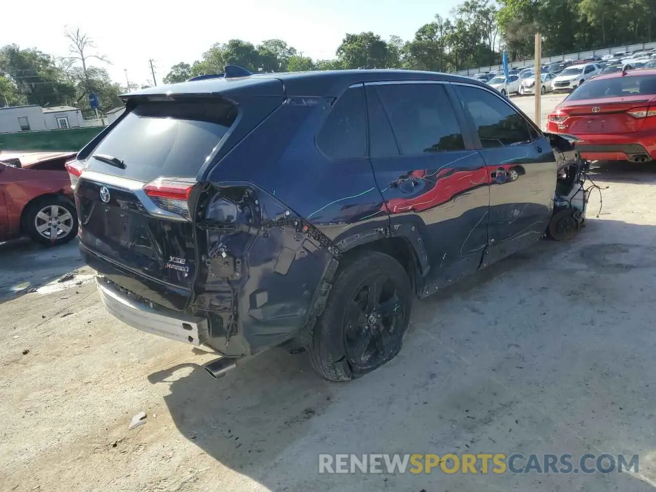 3 fotografías del automóvil dañado 2T3E6RFV9MW005484 TOYOTA RAV4 2021