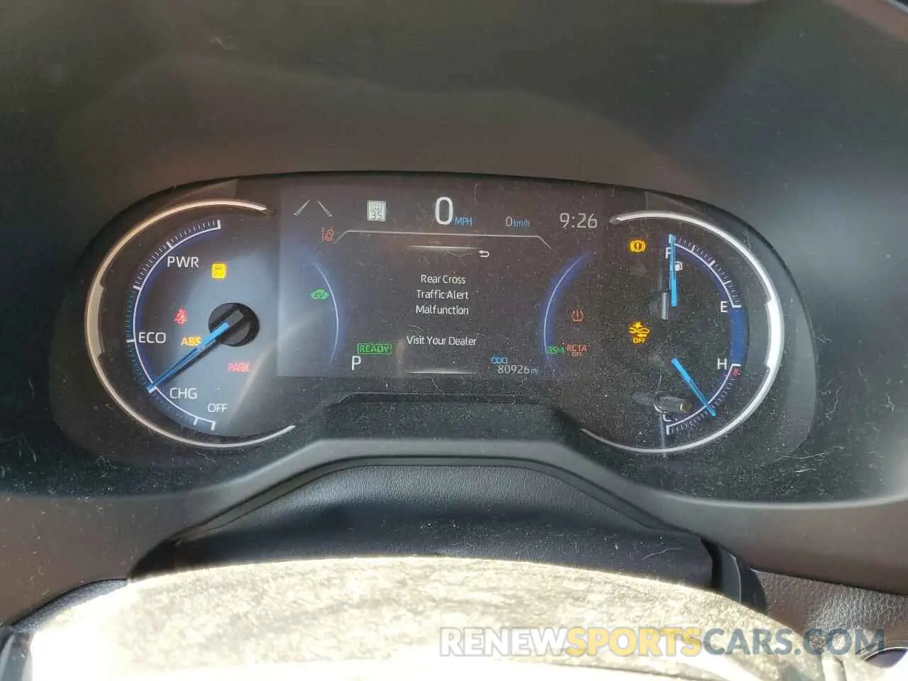 9 fotografías del automóvil dañado 2T3E6RFV9MW005484 TOYOTA RAV4 2021