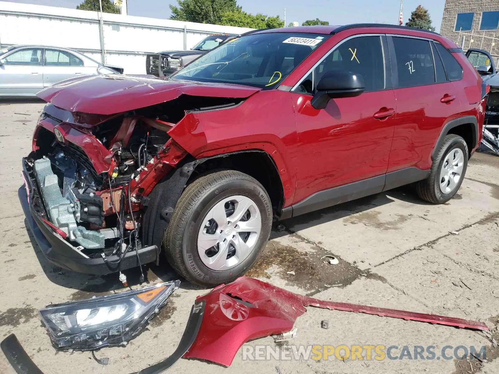 2 fotografías del automóvil dañado 2T3F1RFV9MW220964 TOYOTA RAV4 2021